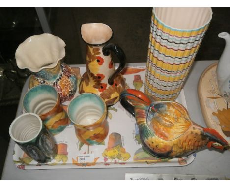 tray of pottery inc. Hornby and chicken teapot