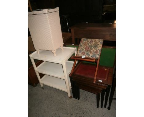 5 pieces including card table, trolley etc