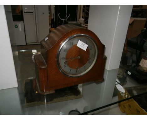wood case mantle clock