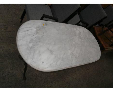 marble table with cast base