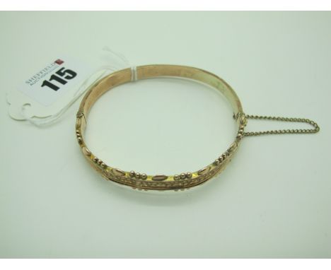 A 9ct Gold Hinged Bangle, (damage) (7grams).  