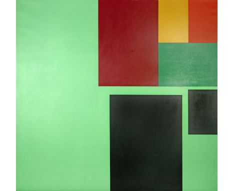 Paul Huxley R.A. (British, born 1938)Untitled no.129 signed, titled and dated 'Paul Huxley Untitled no.129 1972-1973' (on can