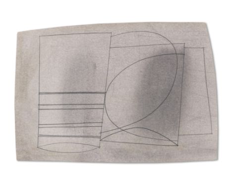 Ben Nicholson O.M. (British, 1894-1982)December 1957 (for Jeanne Coppel) pencil and oil wash18 x 25.5cm (7 1/16 x 10 1/16in).