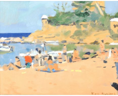 Ken Howard R.A. (British, born 1932)Morning Light Campese signed 'Ken Howard' (lower right)oil on canvasboard20.5 x 25.5cm (8