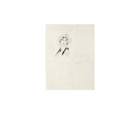 Cecil Beaton (British, 1904-1980)Lina Cavalieri titled, dated and inscribed 'Lina Cavalieri/sketch April 2 1913' (lower right