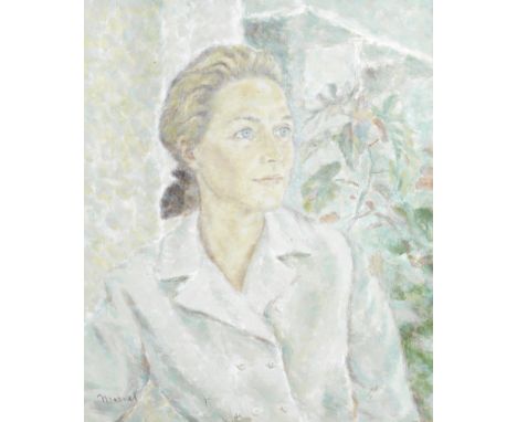 Oliver Hilary Sambourne Messel (British, 1904-1978)Portrait of Mrs Pat Packard signed 'Messel' (lower left)oil on canvas61 x 