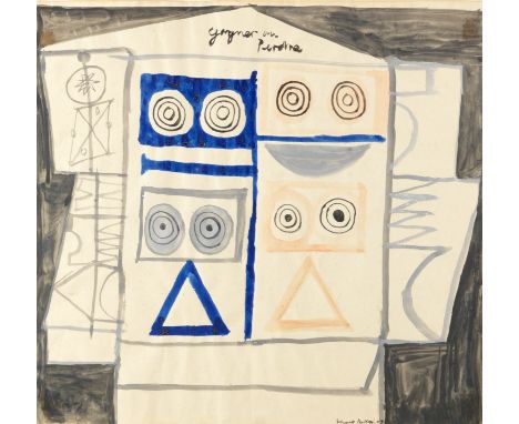 Sir Eduardo Paolozzi (1924-2005)Gagner ou Perdre signed and dated 'Eduardo Paolozzi. 47.' (lower right), titled 'Gagner ou Pe