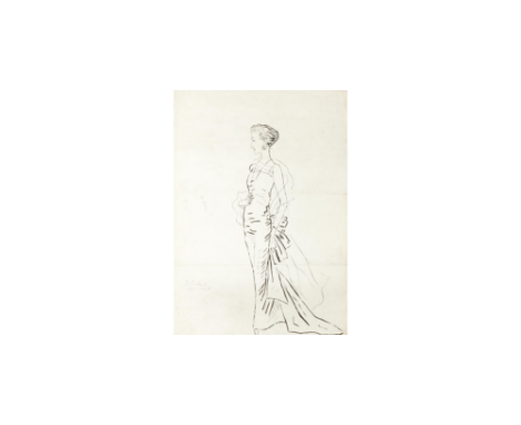 Cecil Beaton (British, 1904-1980)Lady Oxford inscribed 'The Countess of/Oxford &amp; Asquith' (lower left)pen and ink51 x 35.