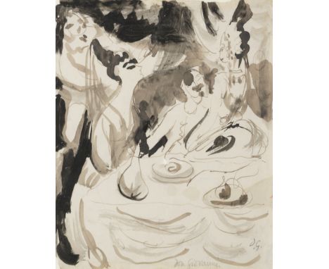 Duncan Grant (British, 1885-1978)Sketch for Don Giovanni signed with initials and titled 'D.G./Don Giovanni.' (lower right)pe