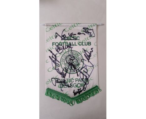 FOOTBALL, signed selection, inc. Glasgow Celtic pennant (12 signatures), Rangers team photo (heavily signed); menu by five at