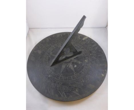 VICTORIAN BRASS SUNDIAL INSCRIBED F.BARKER AND SON, LONDON, APPROX. 31 cm DIA.