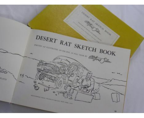 DESERT RAT SKETCH BOOK, CLIFFORD SABER, PUBL. SKETCHBOOK PRESS, NEW YORK, WITH SLIP CASE