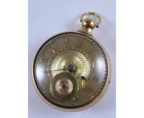 EARLY 19TH CENTURY 18CT GOLD PAIR CASED POCKET WATCH, MOVEMENT SIGNED BRIGHT & SONS, SHEFFIELD, FUSEE MOVEMENT, GOLD DIAL WIT