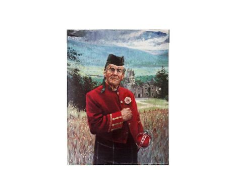 BBC Monarch of the Glen Interest: Original set portrait of Hector Naysmith MacDonald, Laird of Glenbogle MC, from the BBC cul