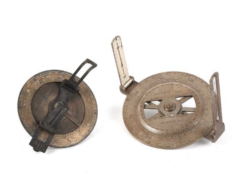 A 19th century miner's dial, by Reynolds &amp; Son Compass Adjusters, 32 Crutched Friars London E.C., 18cms diameter; and ano