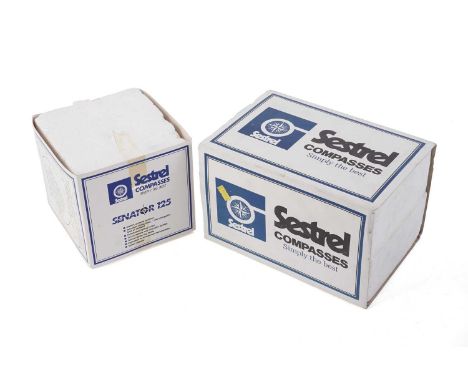 A boxed Sestrel Senator 125 compass; and a boxed Sestrel Radiant hand bearing compass. (2)