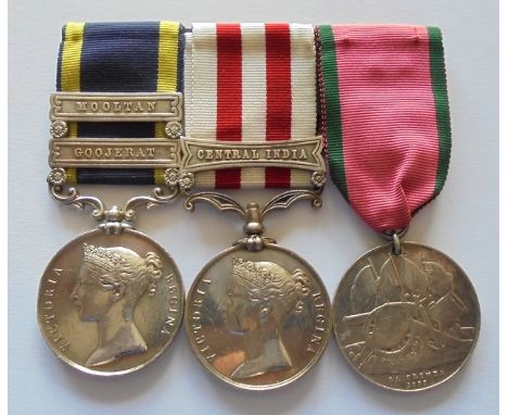 A Rare Three Campaign Group to Major William Augustus Armstrong, who served as a Major in the 1st European Fusiliers and with