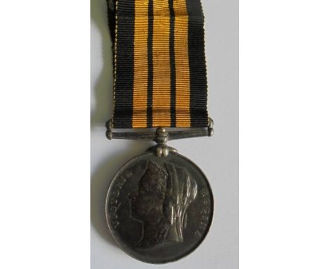 Ashantee Medal, no clasp, named to 527 Private R. Jones, 2nd Battalion, 23 Royal Welsh Fusiliers 1873-74. With copy medal rol