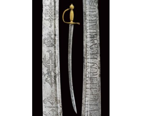 dating: late 18th Century provenance: Sardinian Kingdom, Curved, single-and-false-edged blade with groove near the back, with