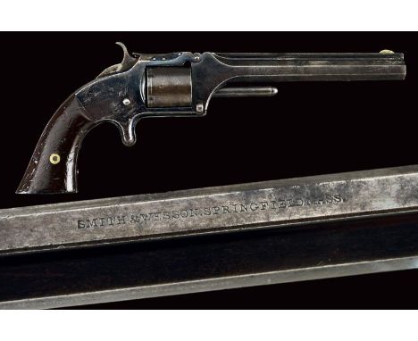 dating: 1861 - 1873 provenance: USA, Octagonal, rifled, 6', 32 rimfire long cal barrel, white metal front sight on the rib sh