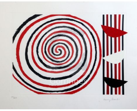 § Sir Terry Frost (1951-2003)silkscreen print with collageSpiralssigned in pencil, 53/12521.5 x 26.5in.