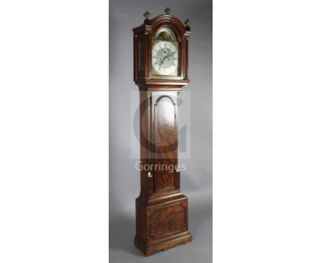 Robert Sanderson, London. An early 19th century mahogany eight day longcase clock, the case of characteristic form with break