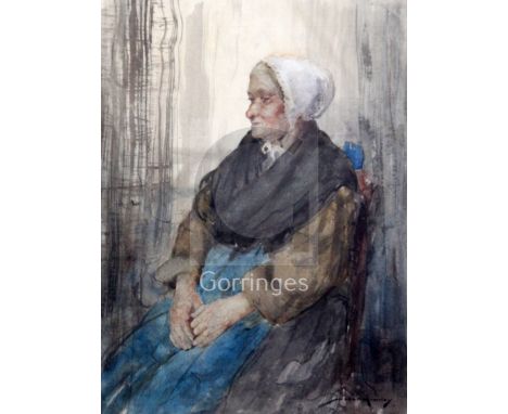 William Lee Hankey (1869-1952)watercolourPortrait of Madame Rénésigned, labels verso13.25 x 9.75in.