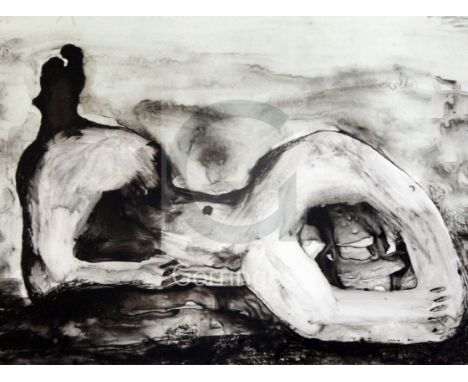 § Henry Moore (1898-1986)lithographReclining Figure Cavesigned in pencil, 30/5012 x 16in.