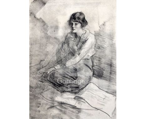 Albert de Belleroche (1864-1944)folio of assorted works mainly lithographsPortraits of female staff at Selfridges in WWI, an 