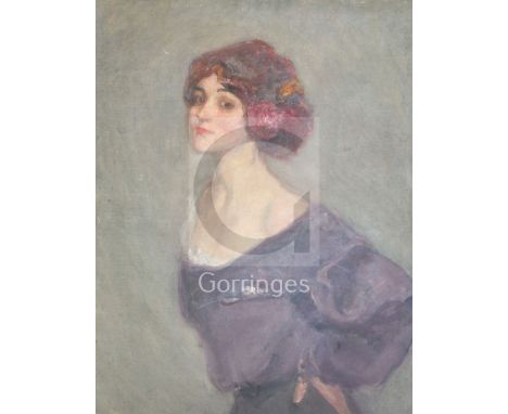 Albert de Belleroche (1864-1944)2 unstretched oils on canvasPortrait of a young lady and study of a seated woman31.5 x 25.5in