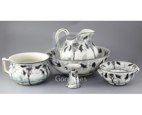 A Weymss five piece Earlshall pattern wash set, basin diameter 39.5cm