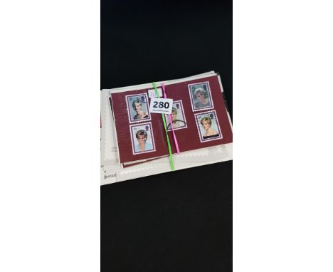 5 ISLE OF MAN TT RACES POST CARDS AND FIRST DAY ISSUE STAMPS AND 20 LADY DIANA POSTAGE STAMPS