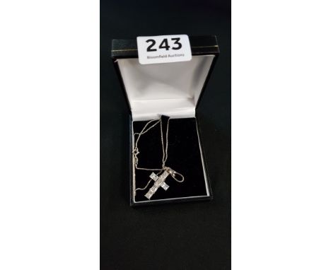 SILVER CROSS ON CHAIN