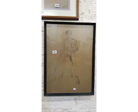 SIGNED PENCIL PORTRAIT