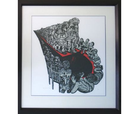 BESTZ, signed lower left, limited edition lithograph, 53cm x 50cm, framed and glazed.