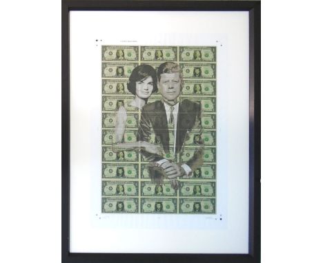 DEXTER, 'Jackie and Jack', silkscreen, 75cm x 53cm framed and glazed.