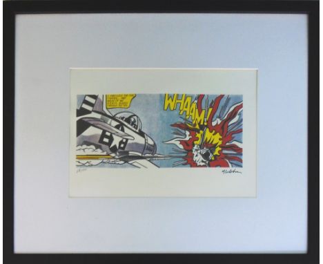 ROY LICHTENSTEIN (American, 1923-1997), 'Whaam', lithograph in colours, numbered 33/100 in pencil and signed in ink lower rig