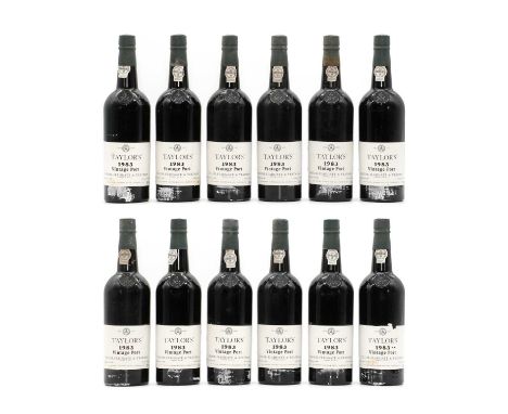 Taylors, Vintage Port, 1983 (12)
Provenance: from a climate controlled cellar in Hampshire.