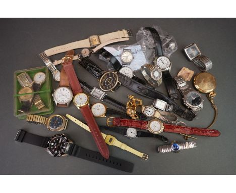 A collection of contemporary and vintage watches to include Smiths, Pulsar and Avia examples. 