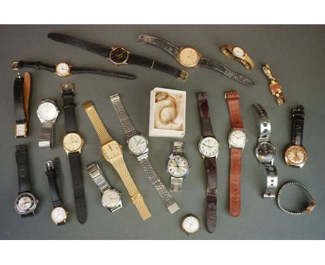 A collection of vintage watches to include Oris, Timex, Cyma and Smiths examples. 