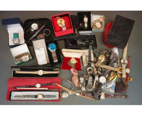 A collection of watches to include vintage and contemporary examples.