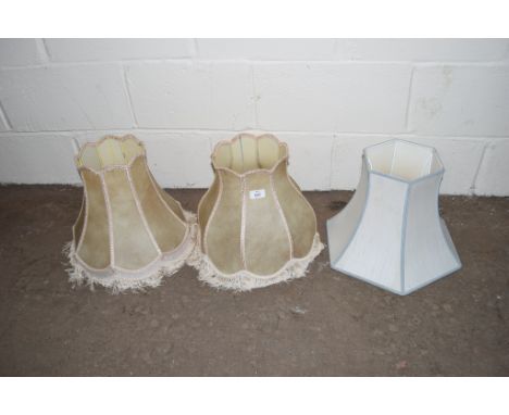 THREE VARIOUS LAMP SHADES 