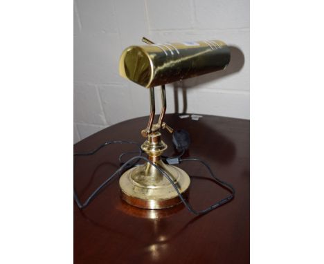 MODERN BRASS BANKERS TYPE LAMP