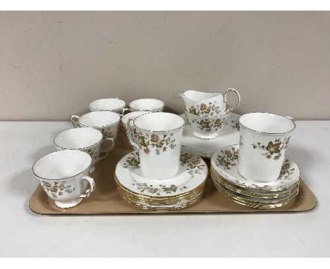 A tray of twenty-three piece Colclough bone china tea service, pattern no. 8656