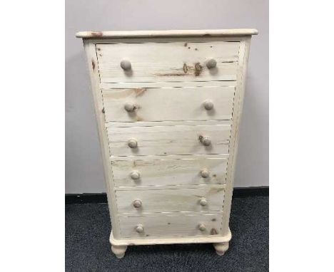 A light pine six drawer chest, width 66 cm