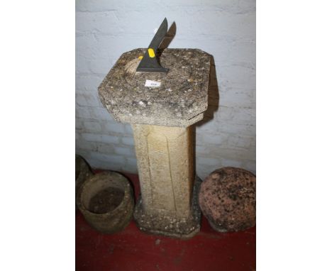 A STONE GARDEN SUNDIAL