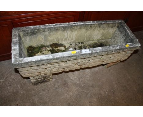 A STONE GARDEN TROUGH
