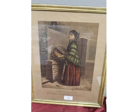 A FRAMED AND GLAZED PRINT TITLED 'ALONE IN THE WORLD' 