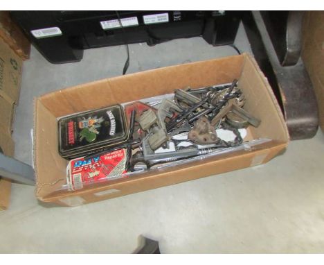 A box of miscellaneous including tools
