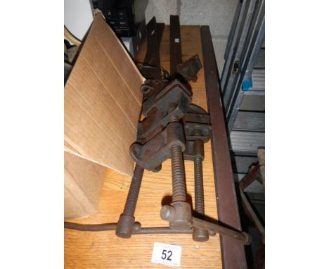 3 old sash clamps